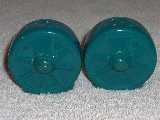 Wagon Wheels Millennium shakers glazed teal